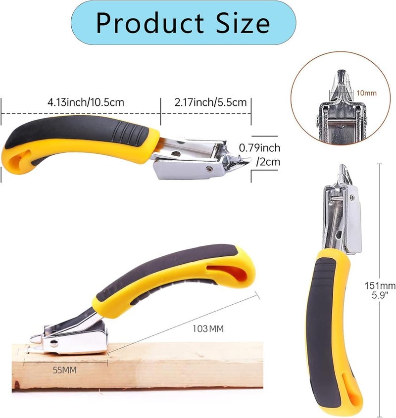 Tayfeim Upholstery Staples Remover Staple Puller Tool, Staple Remover Heavy Duty Removing Stapler for Furniture Carpet Floor Cartons Wooden Case,Yellow - Image 2